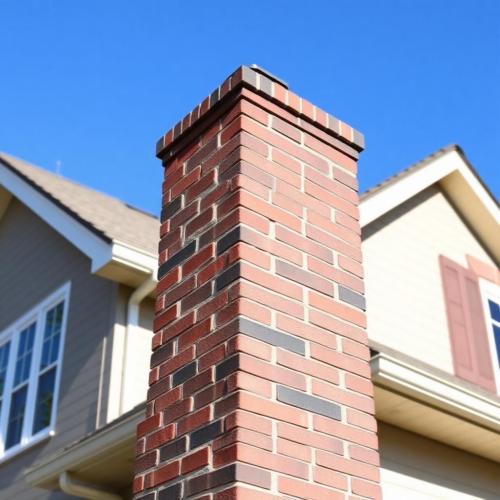Restored brick chimney in Bridgewater NJ